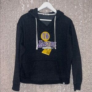 Los Angeles Lakers NBA'47 Brand Heather Gray 17x Champions Hoodie Size Medium